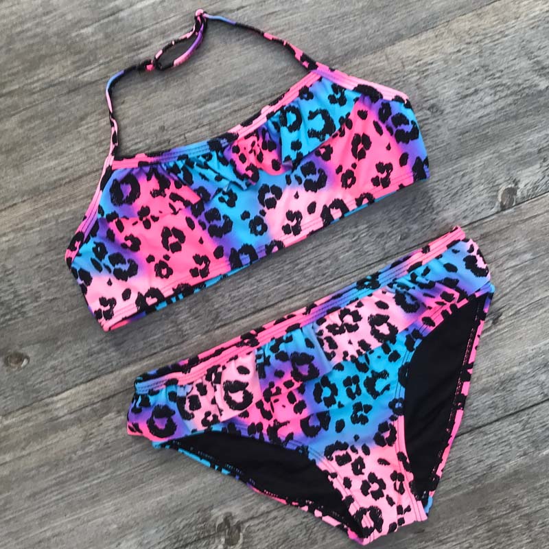 7-14Years Children's Swimwear Kids Girl Swimming Suit Kids Biquini Infantil Baby Swimsuit Bikini Girl 2019 Summer Bathing Suit