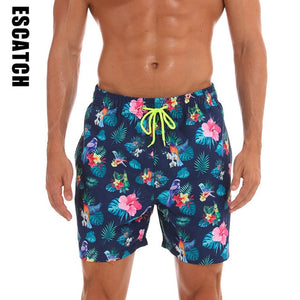 2019 New Men's Swim Trunks Quick Dry Beach Shorts with Pockets Short Swiming Trunks with Mesh Lining Swimwear Bathing Suits