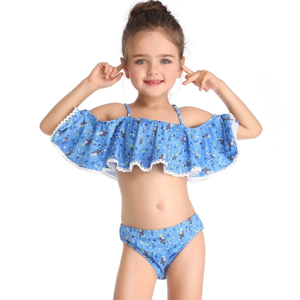 10 year Children swimsuit girls bikini Sports Swimwear kids Beach Patchwork Swimsuit Bodysuits Baby Bathing Suit for girls 14
