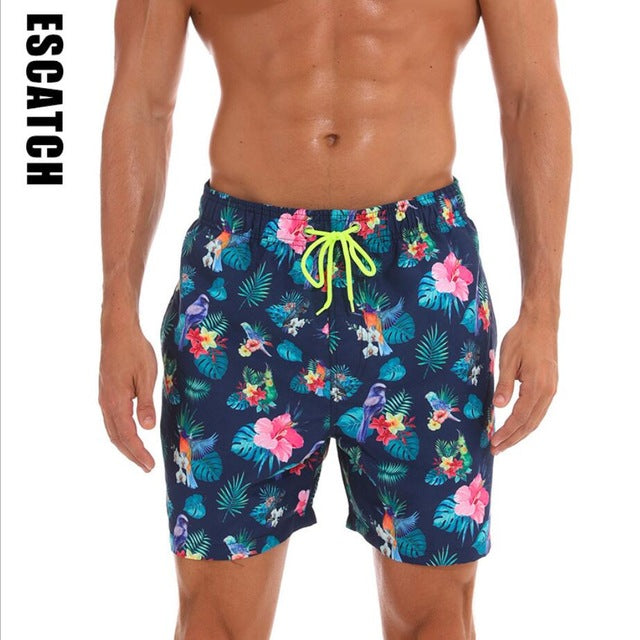 New xxxl 3 color Flamingo Printed Inner Quick Dry Men Swimming Trunks Men Swimwear Swimsuit Beachwear Beach Shorts bathing suit